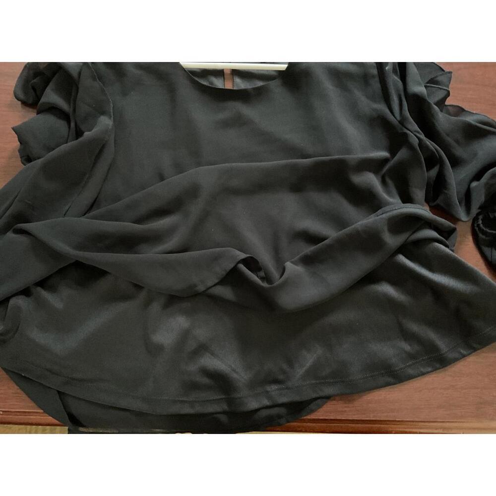 Xhilaration black long sleeve Medium Blouse shirt - Picture 7 of 10